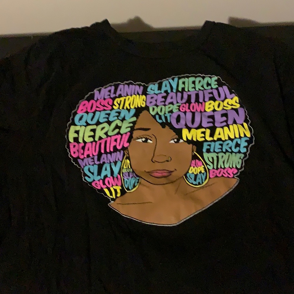 black melanin graphic tee